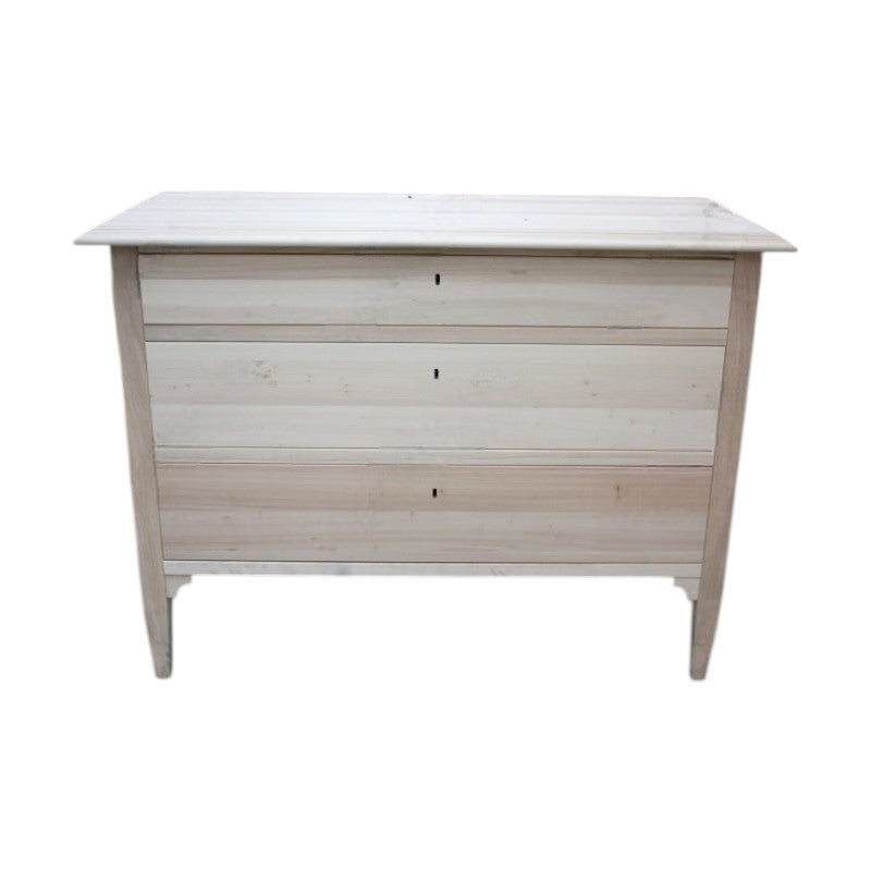 cassettiera classica 3 cassetti legno grezzo 123x56x92 (809) - Mobili 2G