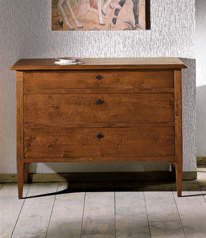 cassettiera classica 3 cassetti legno grezzo 123x56x92 (809) - Mobili 2G