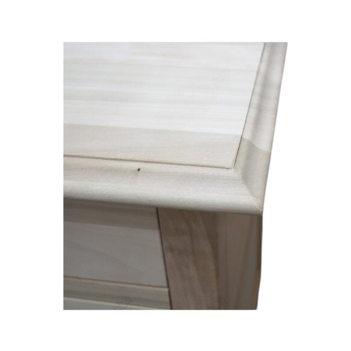 cassettiera classica 3 cassetti legno grezzo 123x56x92 (809) - Mobili 2G