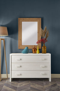  cassettiera classica 3 cassetti legno massello abete grezzo 120x50x80 - Mobili 2G