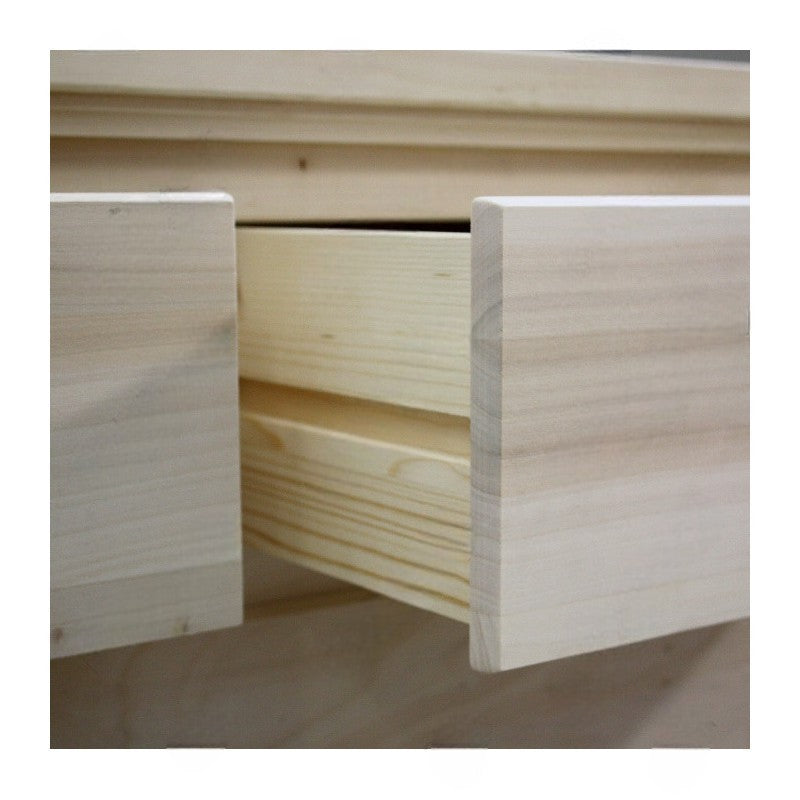Cassettiera classica 4 cassetti legno grezzo 110x51x90 (1111) - Mobili 2G