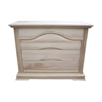 cassettiera classica 4 cassetti legno grezzo 125x52x99 (495) - Mobili 2G