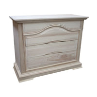 cassettiera classica 4 cassetti legno grezzo 125x52x99 (495) - Mobili 2G