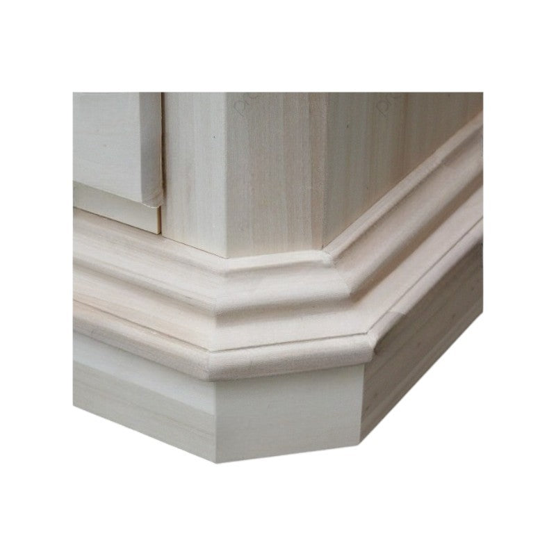 cassettiera classica 4 cassetti legno grezzo 150x57x97 (417) - Mobili 2G