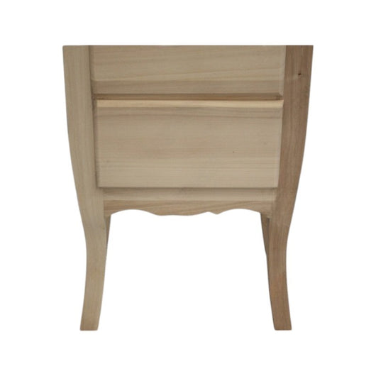 cassettiera classica 4 cassetti legno grezzo 38x25x86 (3035) - Mobili 2G