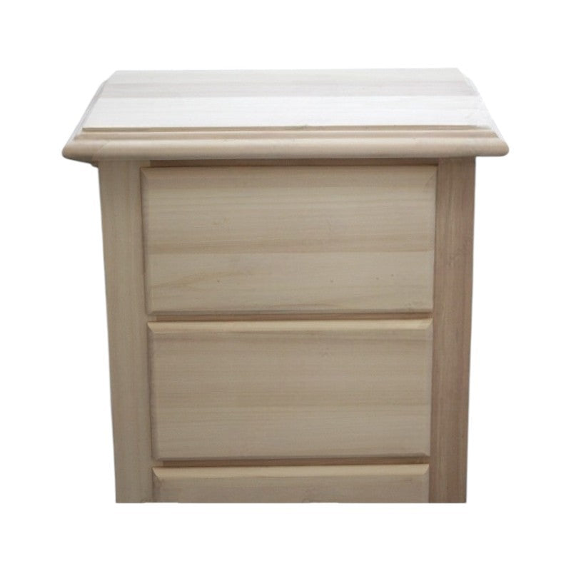 cassettiera classica 4 cassetti legno grezzo 38x25x86 (3035) - Mobili 2G