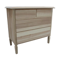 cassettiera classica 4 cassetti legno grezzo 90x42x83 (525) - Mobili 2G