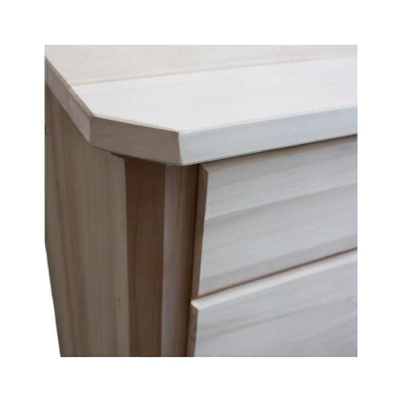 cassettiera classica 4 cassetti legno massello grezzo 119x52x101 (970) - Mobili 2G