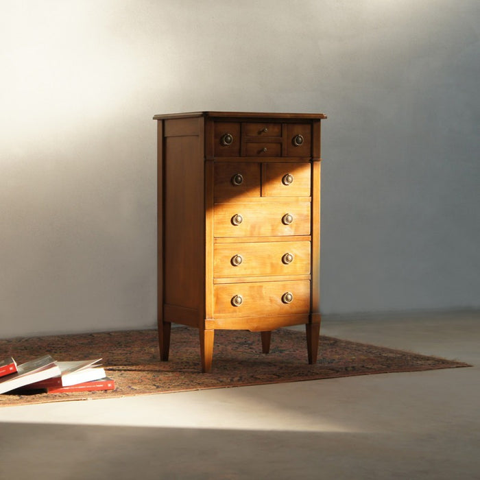 Cassettiera classica 5 cassetti legno bassano 59x43x103 - Mobili 2G