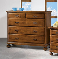 cassettiera classica 5 cassetti legno grezzo 116x51x101 (452) - Mobili 2G