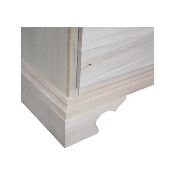 cassettiera classica 5 cassetti legno grezzo 117x51x101 (466) - Mobili 2G