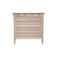 Cassettiera classica 5 cassetti legno grezzo l.100 p.41 h.100 - Mobili 2G