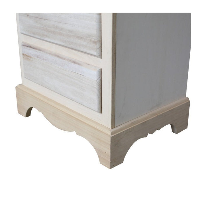 Cassettiera classica 6 cassetti in legno grezzo 50x35x105 - Mobili 2G