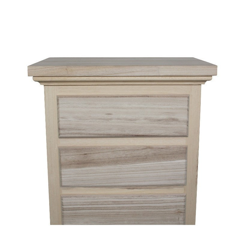 Cassettiera classica 6 cassetti in legno grezzo 50x35x105 - Mobili 2G