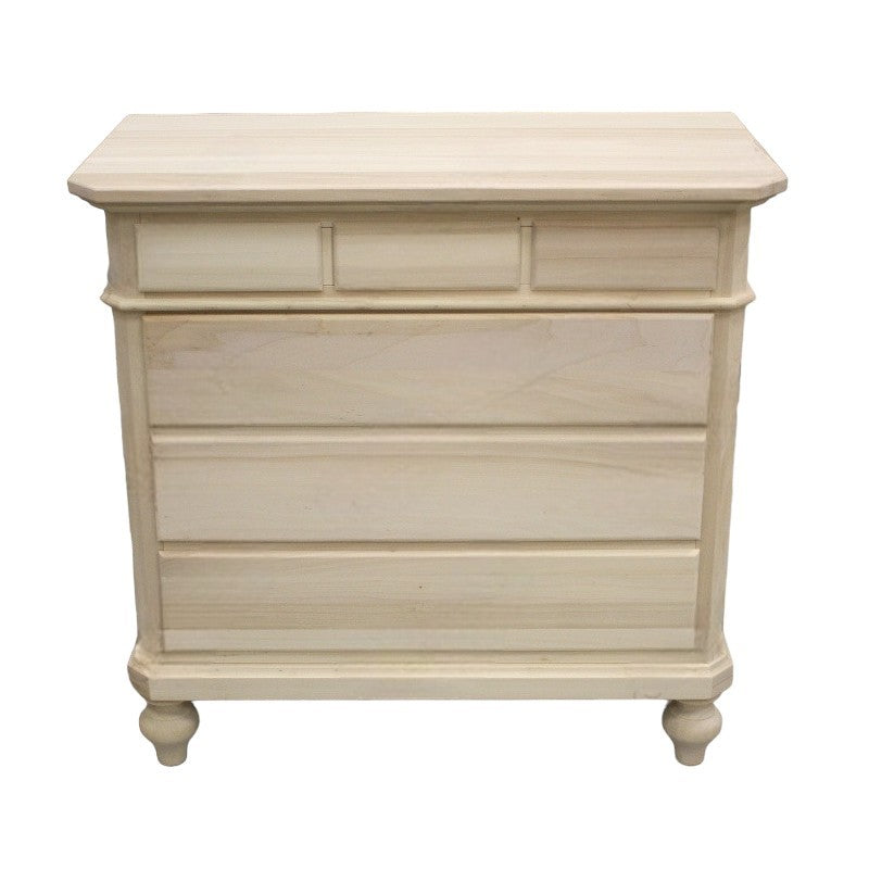 cassettiera classica 6 cassetti legno grezzo 90x45x88 (708) - Mobili 2G