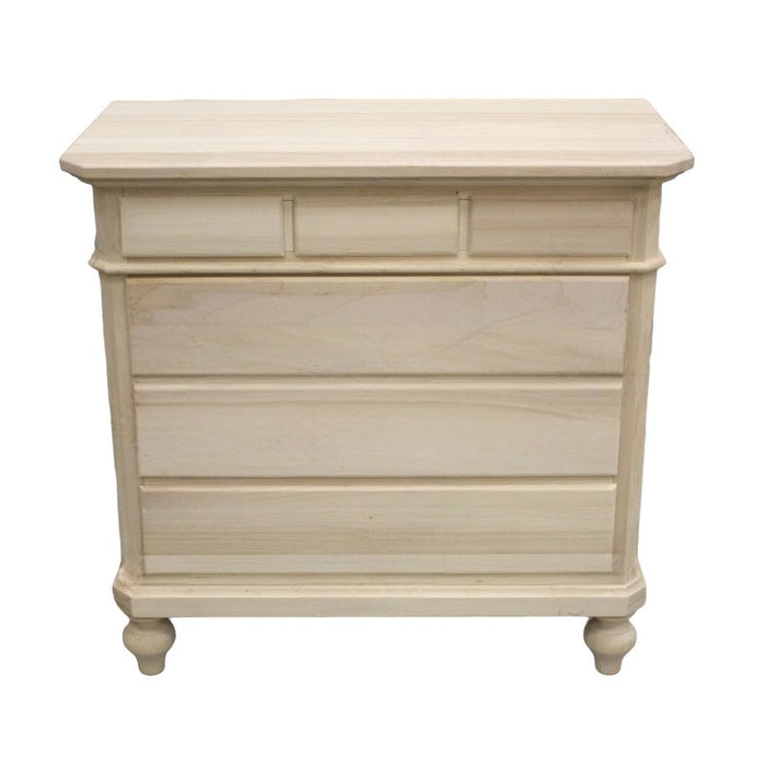 cassettiera classica 6 cassetti legno grezzo 90x45x88 (708) - Mobili 2G