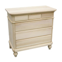 cassettiera classica 6 cassetti legno grezzo 90x45x88 (708) - Mobili 2G