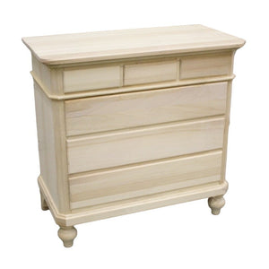 cassettiera classica 6 cassetti legno grezzo 90x45x88 (708) - Mobili 2G