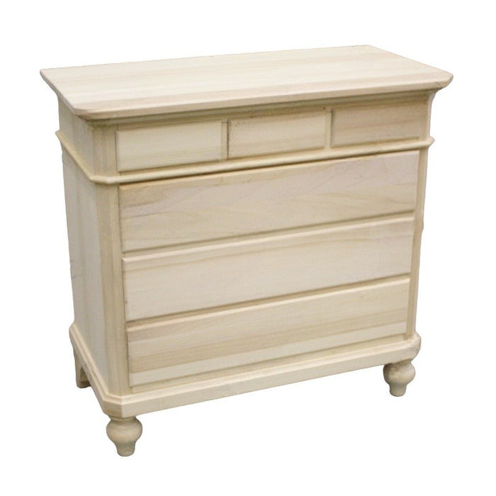 cassettiera classica 6 cassetti legno grezzo 90x45x88 (708) - Mobili 2G