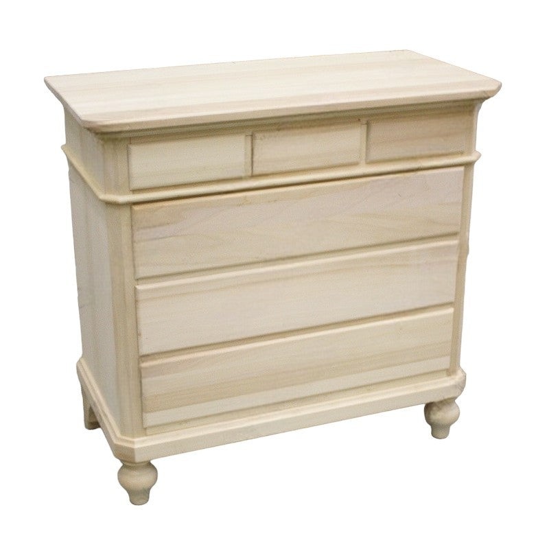 cassettiera classica 6 cassetti legno grezzo 90x45x88 (708) - Mobili 2G