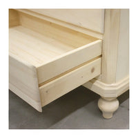 cassettiera classica 6 cassetti legno grezzo 90x45x88 (708) - Mobili 2G