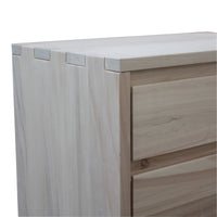 Cassettiera classica 7 cassetti in legno massello grezzo 70x45x137 - Mobili 2G