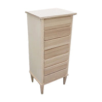 cassettiera classica 7 cassetti legno grezzo 49x37x106 (1113) - Mobili 2G