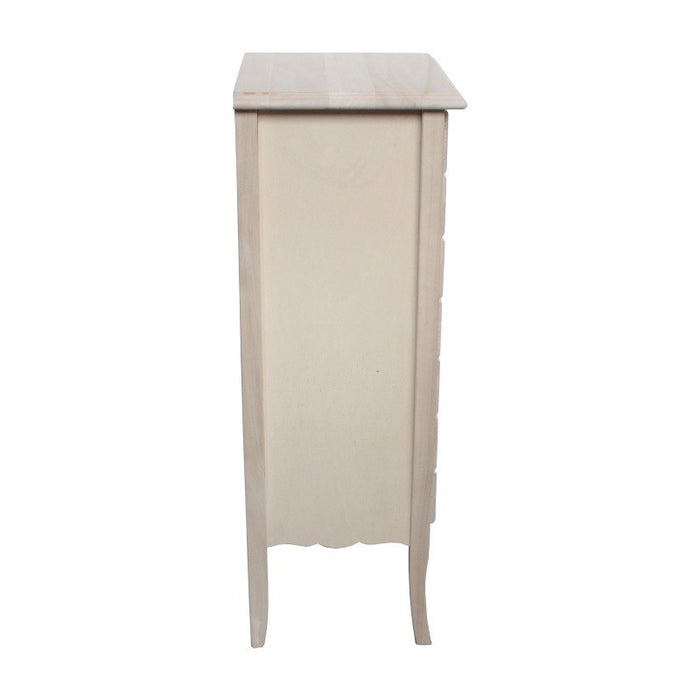  cassettiera classica 7 cassetti legno grezzo 50x37x107 - Mobili 2G