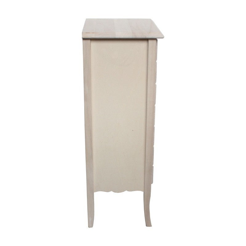  cassettiera classica 7 cassetti legno grezzo 50x37x107 - Mobili 2G