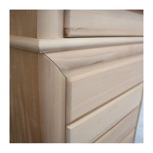 Cassettiera classica 7 cassetti legno grezzo 71x53x117 (3007) - Mobili 2G