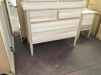 Cassettiera classica in legno 4 cassetti grezzo l.110 p.51 h.90