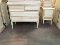 Cassettiera classica in legno 4 cassetti grezzo l.110 p.51 h.90