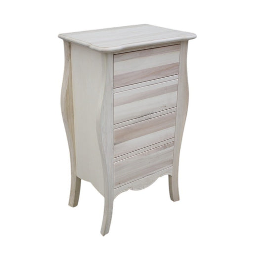 Cassettiera classica in legno 4 cassetti grezzo l.62 p.42 h.105 (3034) - Mobili 2G