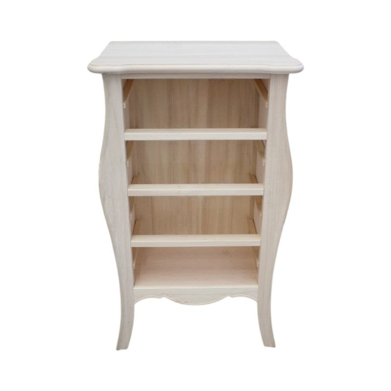 Cassettiera classica in legno 4 cassetti grezzo l.62 p.42 h.105 (3034) - Mobili 2G