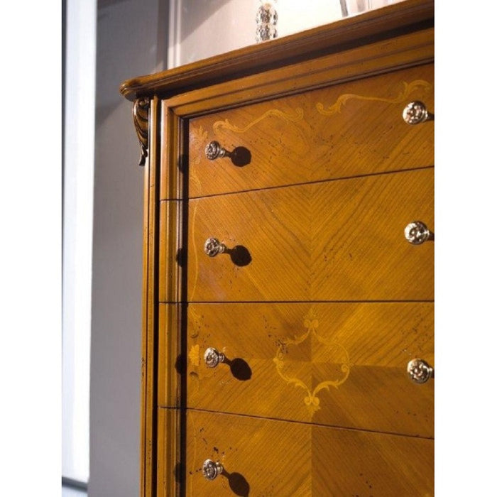 Cassettiera classica in legno 5 cassetti finitura bassano l.76 p.44 h.110 - Mobili 2G
