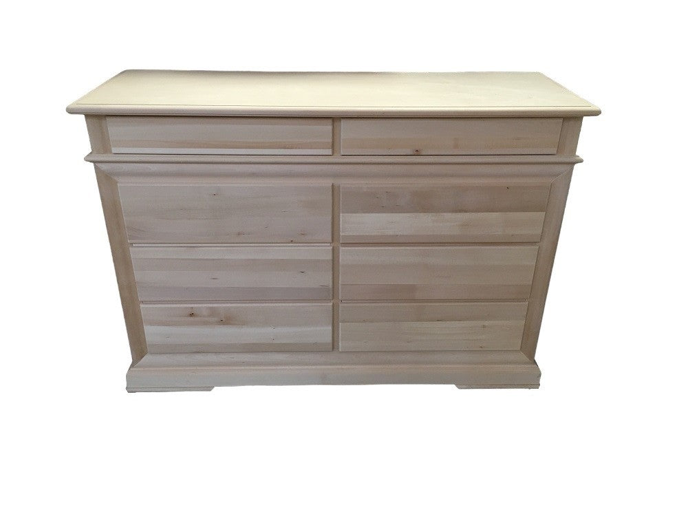 Cassettiera classica in legno 8 cassetti grezzo l.150 p.53 h.102 (3008) - Mobili 2G