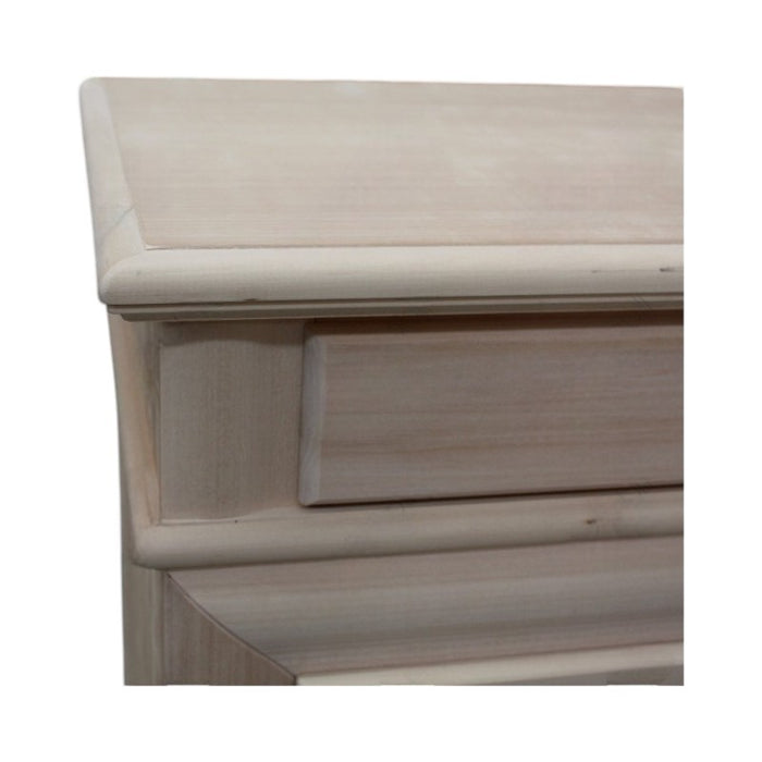 Cassettiera classica in legno 8 cassetti grezzo l.150 p.53 h.102 (3008) - Mobili 2G
