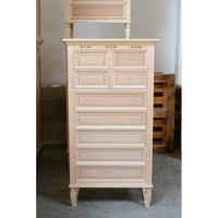 Cassettiera classica in legno 9 cassetti in legno grezzo l.75 p.41 h.140 - Mobili 2G