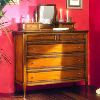 Cassettiera classica in legno con alzatina finitura bassano l.120 p.48 h.144 - Mobili 2G