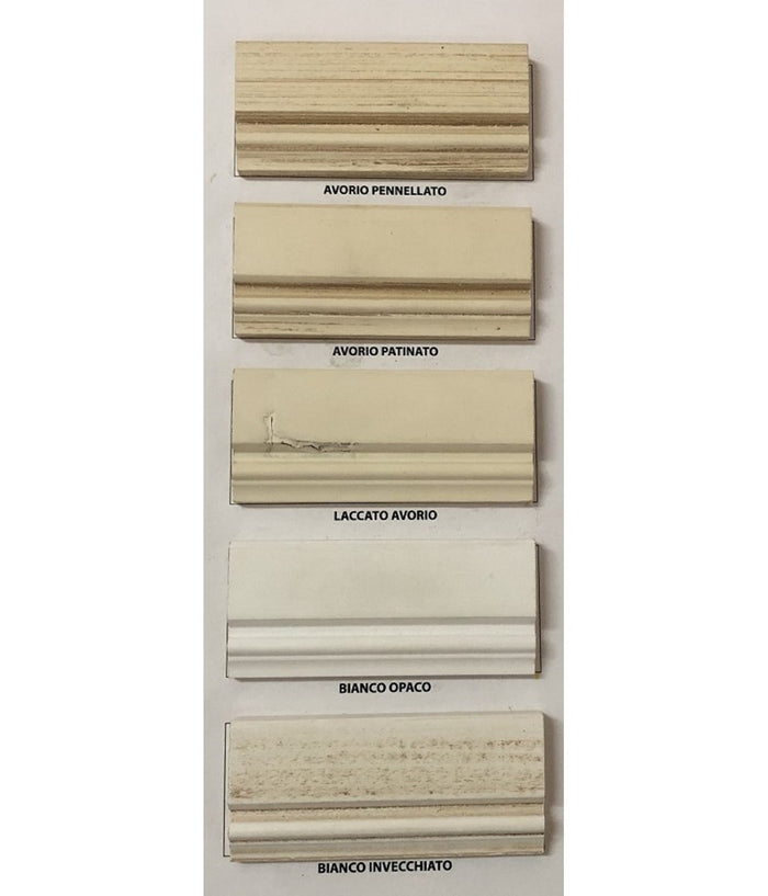 Cassettiera contemporanea 4 cassetti con decoro onda in legno l.130 p.53 h.105 - Mobili 2G