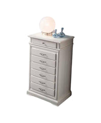 Cassettiera settimanale in legno bianco 7 cassetti 71x53x117 - Mobili 2G