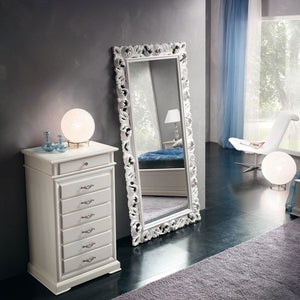 Cassettiera settimanale in legno bianco 7 cassetti 71x53x117 - Mobili 2G