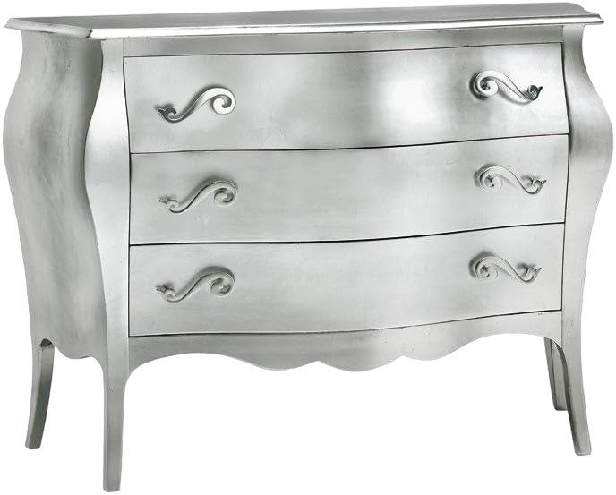 Comò 3 cassetti bombato 116*45*85 argento (1914) - Mobili 2G