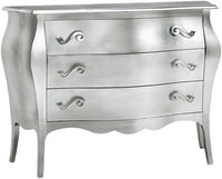 Comò 3 cassetti bombato 116*45*85 argento (1914) - Mobili 2G