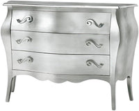 Comò 3 cassetti bombato 116*45*85 argento (1914) - Mobili 2G