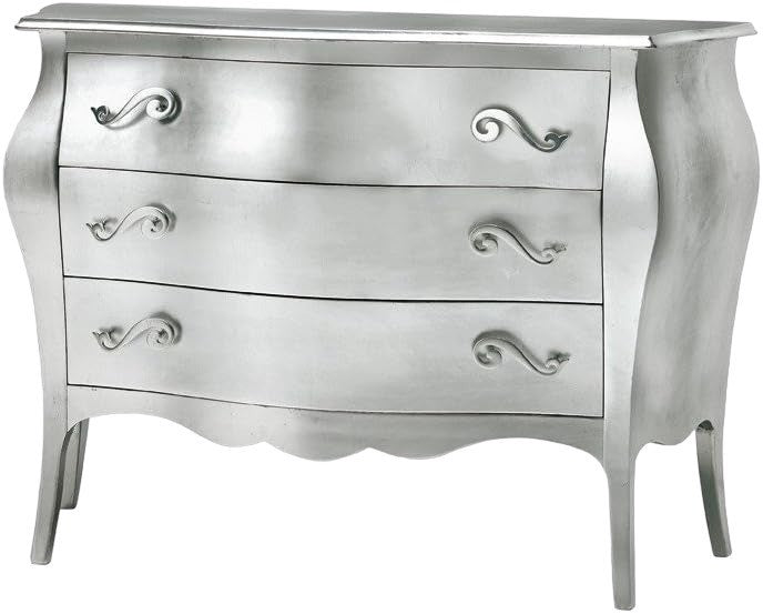 Comò 3 cassetti bombato 116*45*85 argento (1914) - Mobili 2G
