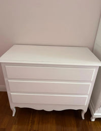 Como' 3 cassetti classico sagomato bianco 107x52x89 (1305) - Mobili 2G