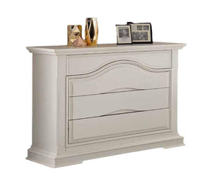 Como' 4 cassetti di cui il primo a scatto laccato bianco l.125 p.52 h.99 (495) - Mobili 2G