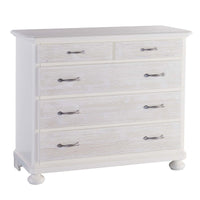 Como 5 cassetti in legno bianco spazzolato l.118 p.52 h.99 (2214) - Mobili 2G