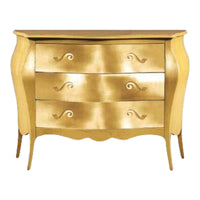 ComÃ² bombato 3 cassetti 100*42*85 oro